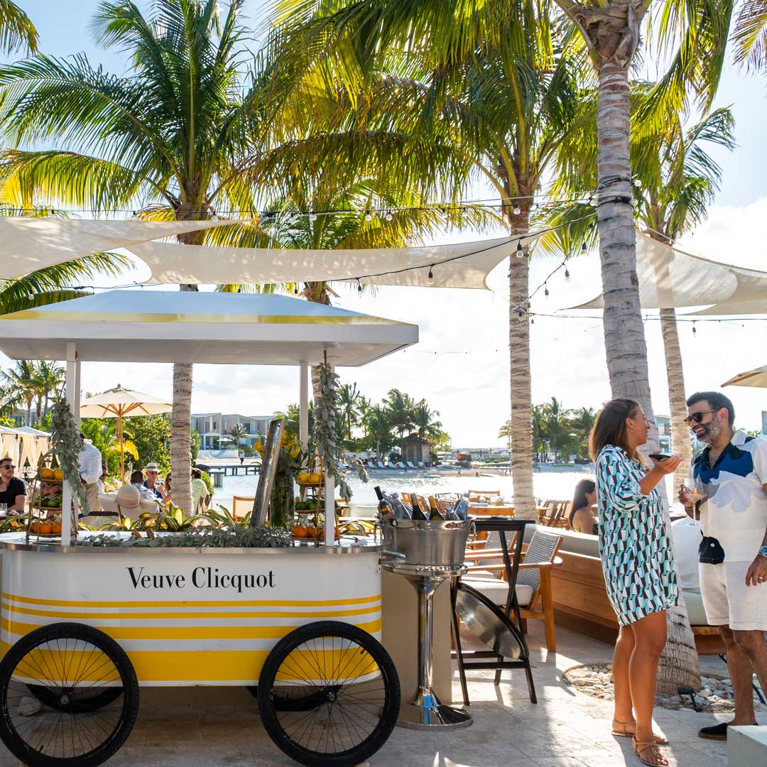veuve cliquot at Lua Beach House